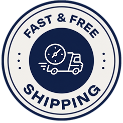 Fast and free shipping badge